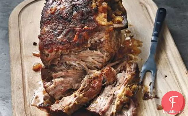 Geschmortes Schweinefleisch Mit Ingwer-Pfirsich-Sauce