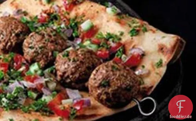 Mediterrane Rindfleisch Frikadelle Kabob