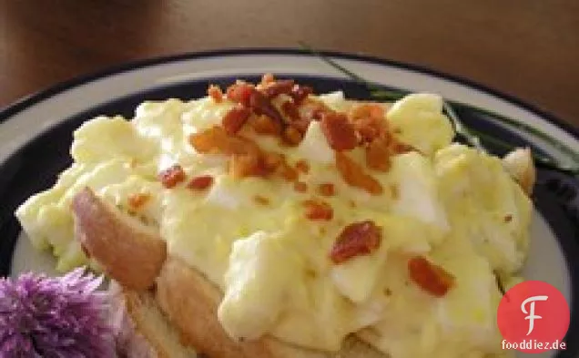 Sahne Eier auf Toast