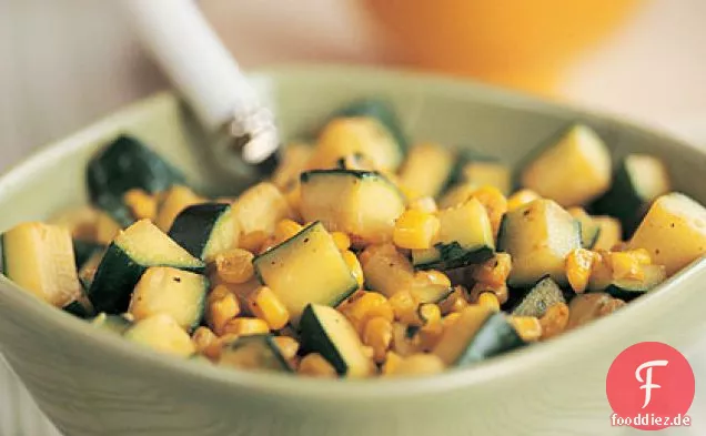 Zucchini mit Mais und Koriander