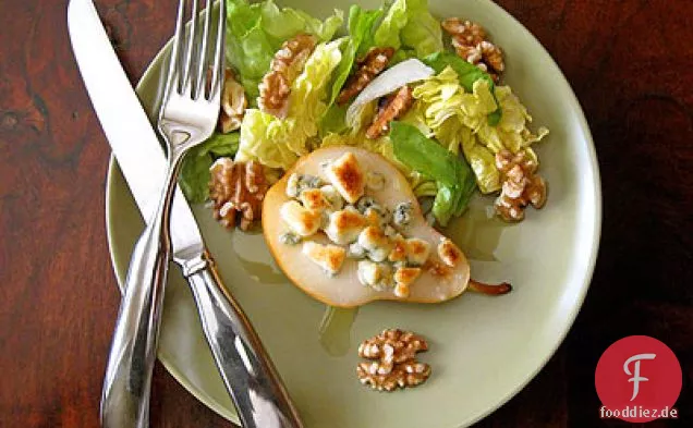 Gebackene Birne & Gorgonzola Salat