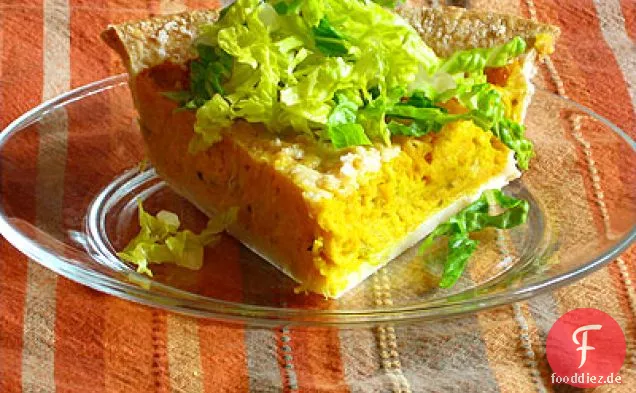Butternut Squash Tarte mit Sardellen-Vinaigrette