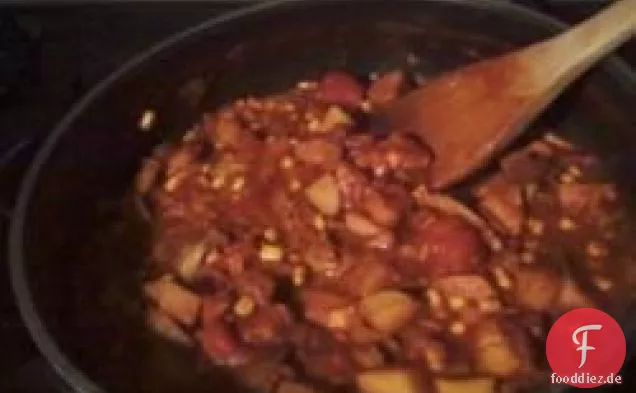 Übrig gebliebener Truthahn und Eintopf