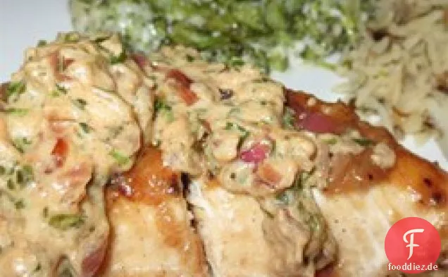 Cremiger Senf und Estragon Huhn