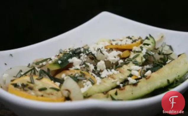 Gegrillte Zucchini Mit Rosmarin Und Feta