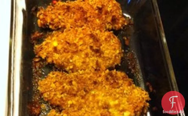 Leicht knusprig gebackenes Huhn