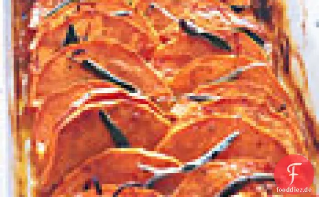 Butternut Squash mit Mandarine und Salbei Glasur