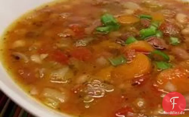 Slow Cooker Schinken und Bohnensuppe