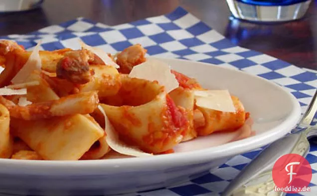 Pasta all ' amatriciana mit Backe