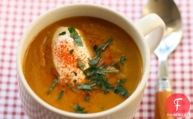 Gerösteter Kabocha Suppe
