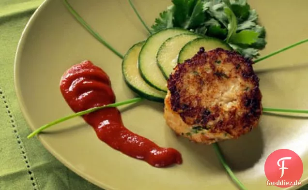 Crabcakes Schlicht und Einfach mit Orange Duftenden Cocktail-Sauce
