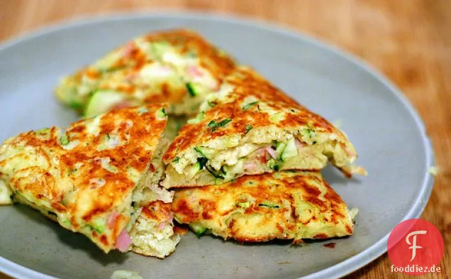 Zucchini, Schinken Und Ricotta-Krapfen