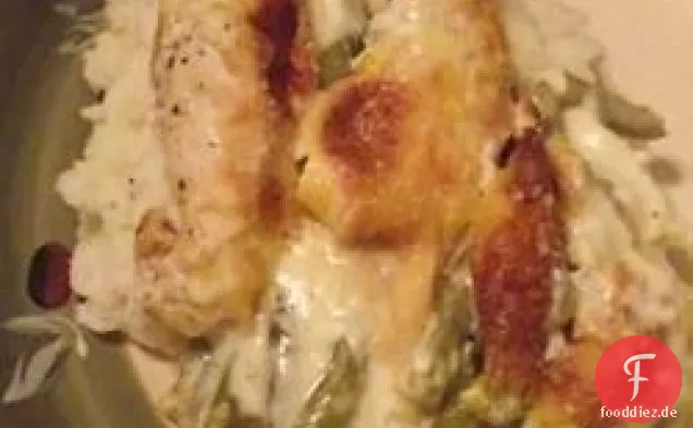 Huhn und grüne Bohnen Auflauf