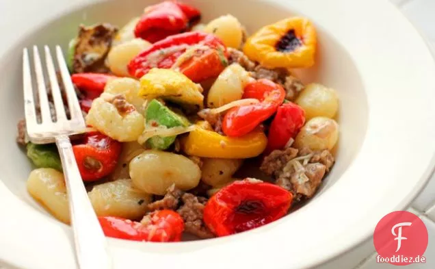Gerösteter Pfeffer & Sommer Squash Gnocchi