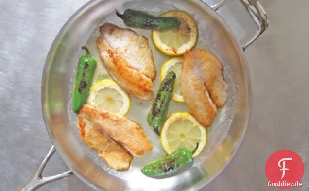 Pan SautÃ©ed Tilapia mit Zitronen und Jalapeno
