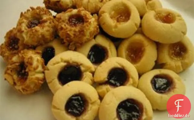 Marmelade gefüllte Butterkekse