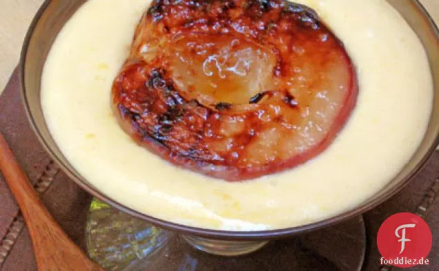 Gegrillte Pfirsiche mit Bellini Zabaione