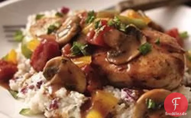 Hähnchen-Cacciatore mit Cremigem Kartoffelpüree