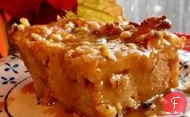 Brotpudding mit Pralinensauce