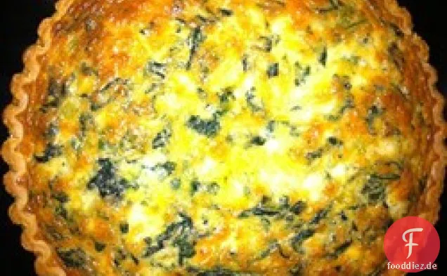 Grüne Chile Spinat Quiche