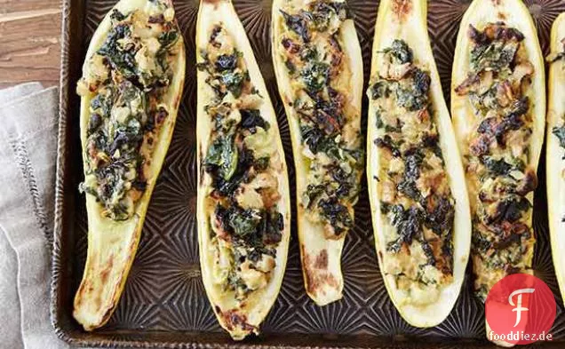 Spinat Gefüllte Zucchini
