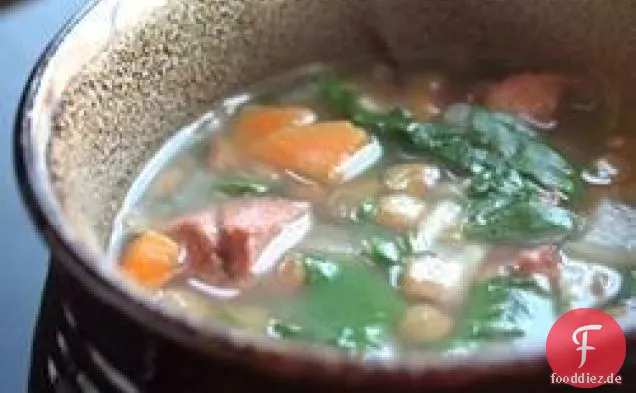 Spinat-Linsensuppe