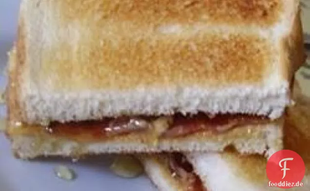 Erdnussbutter, Speck und Honig-Sandwich