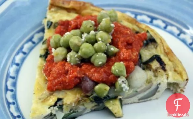 Tortilla Mit Kartoffeln Und Gegrillten Zucchini