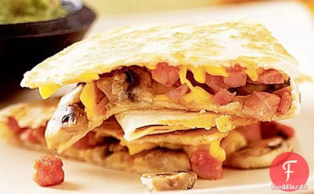 Schinken-Pilz-Quesadillas