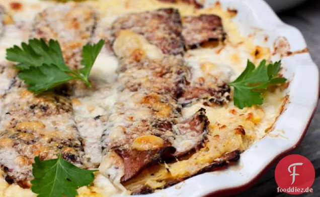 Speck-Und-Käse-Spaghetti-Squash-Auflauf