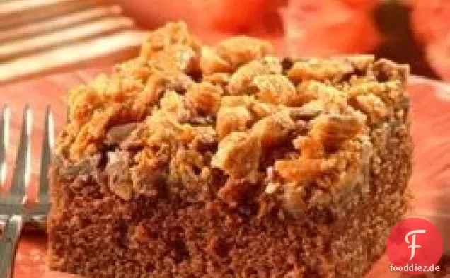 Crumble-gekrönt Schokolade Erdnussbutter Kuchen