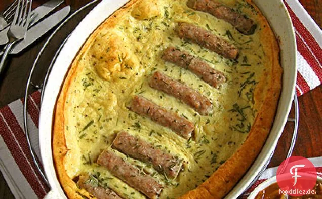Toad-In-The-Hole mit Zwiebelsauce & Kirschtomaten
