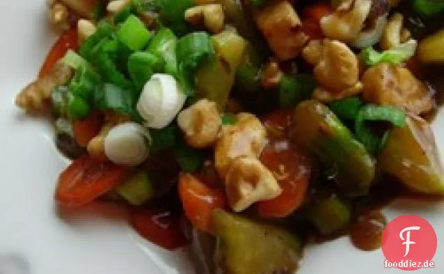 Huhn Honig Nuss Rühren Braten