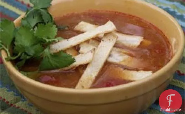 Gesündere Slow-Cooker-Hühnchen-Tortilla-Suppe