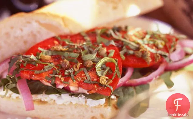 Mediterrane Ziegenkäse-Sandwiches