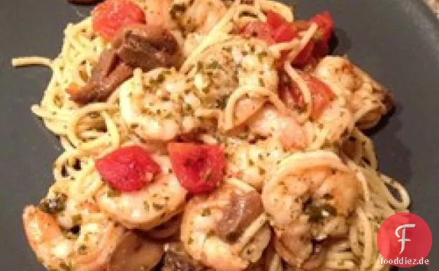 Knoblauch-Garnelen Pasta
