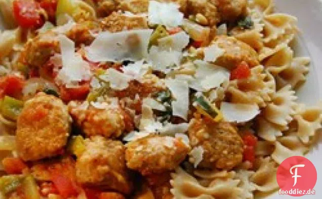 Pasta Primavera mit italienischer Putenwurst