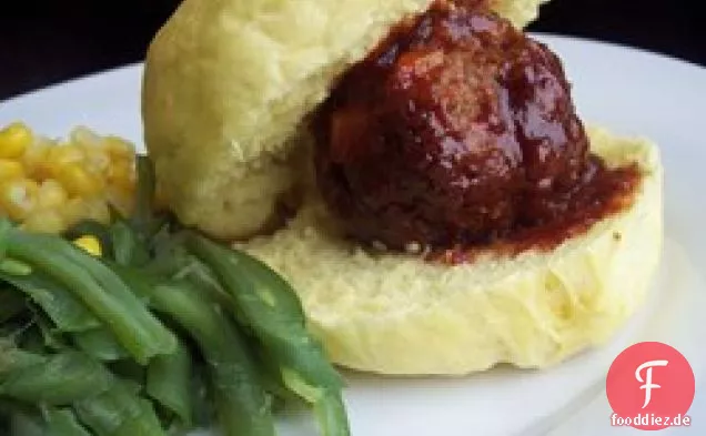 BBQ glasierte hausgemachte Fleischbällchen
