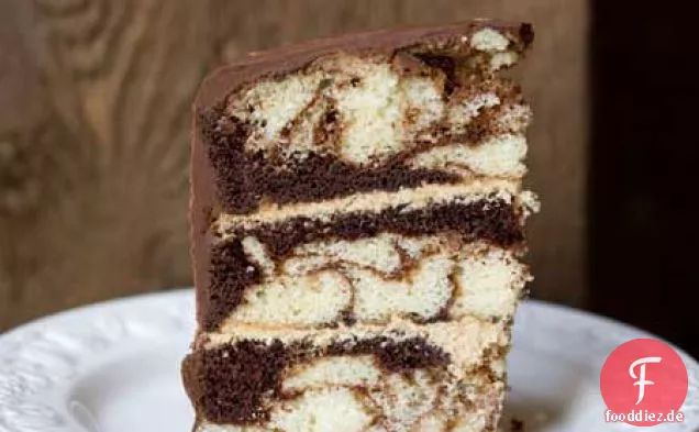 Dreifache Schicht Mokka Marmor Kuchen