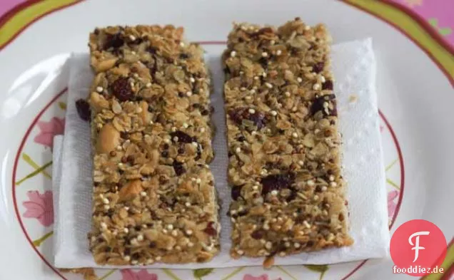 Geröstete Quinoa Cashew Cranberry Riegel