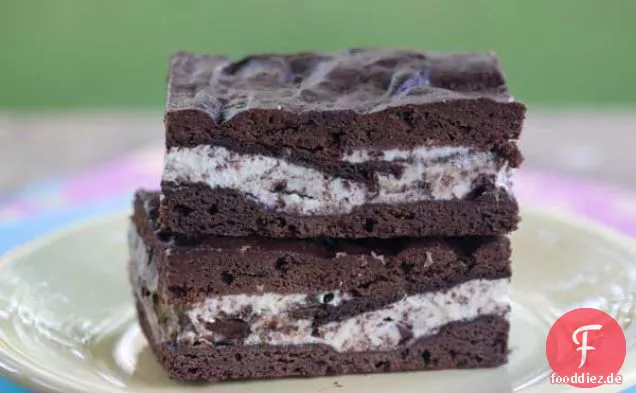 Hausgemachte Eiscreme-Sandwiches mit Minze-Eis