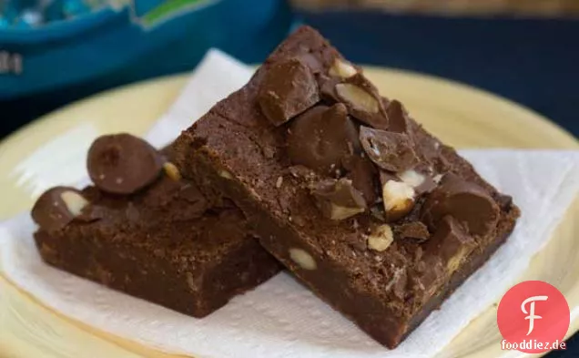 Milchschokolade Macadamianuss Brownies