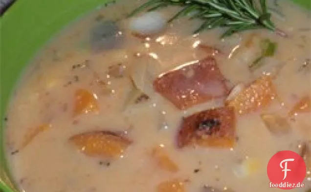 Cremiges veganes Süßkartoffel-Mais-Chowder