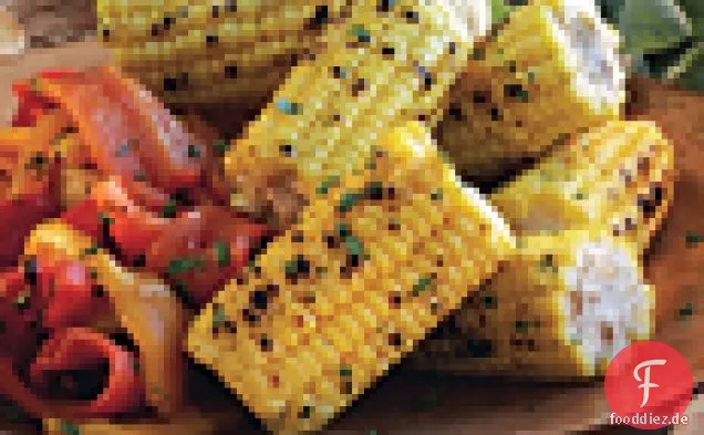 Gegrillte Paprika und Mais