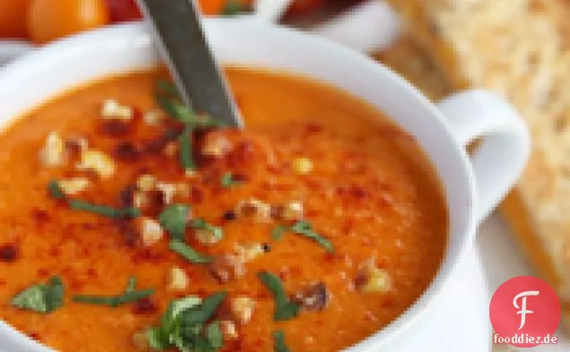 Geröstete Mais-Tomatensuppe