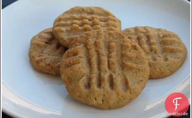 Chunky Erdnussbutter Cookies mit Weizenkeimen