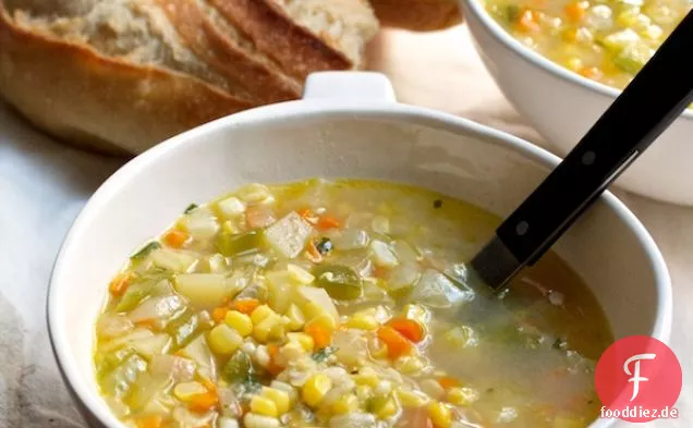 New York-Mais-Chowder Mit Estragon