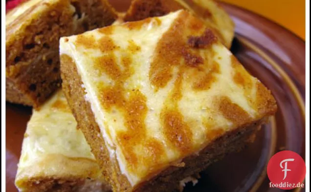 Kürbis Frischkäse Swirl Bars