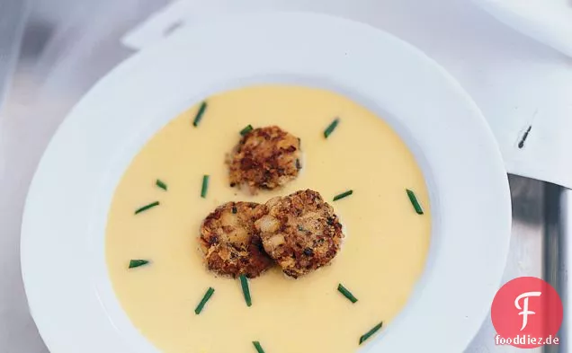 Reitzers süße Maissuppe mit Shiitake-Krabbenkuchen