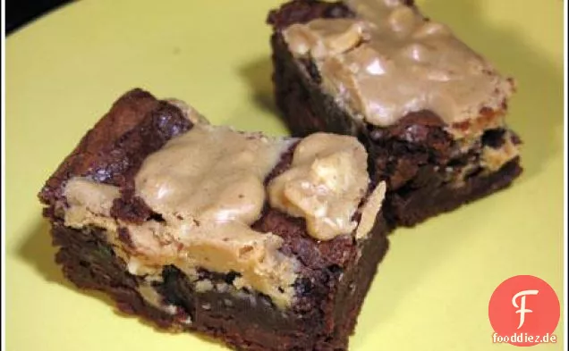Erdnussbutter Ribbon Fudge Brownies